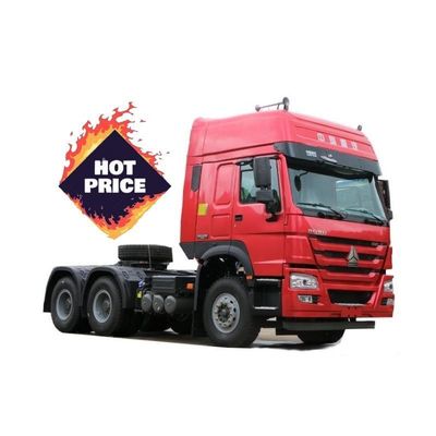 अच्छी कीमत WD615.47 इंजन मॉडल SINOTRUK 6X4 HOWO 7 ट्रेलर ट्रैक्टर ट्रक सिर लाल रंग में आपके ग्राहक की आवश्यकताओं के लिए ऑनलाइन